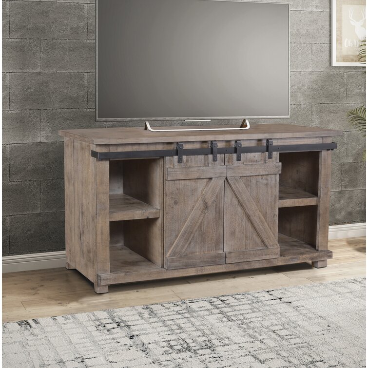 Real wood tv stand deals with barn doors